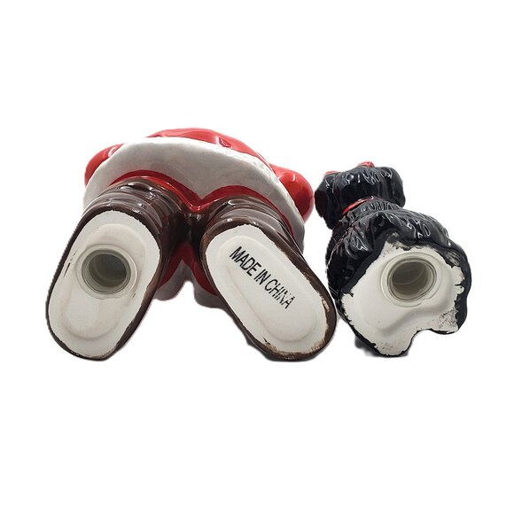 Vintage “Coca-Cola” Ceramic “Holiday Portraits” Salt & Pepper Shakers–NEW w/Flaw - Picture 8 of 9